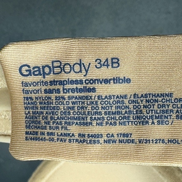 GapBody Favorite Strapless Convertible Bra - Size 34B - Picture 3 of 3